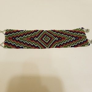 Beaded cuff bracelet